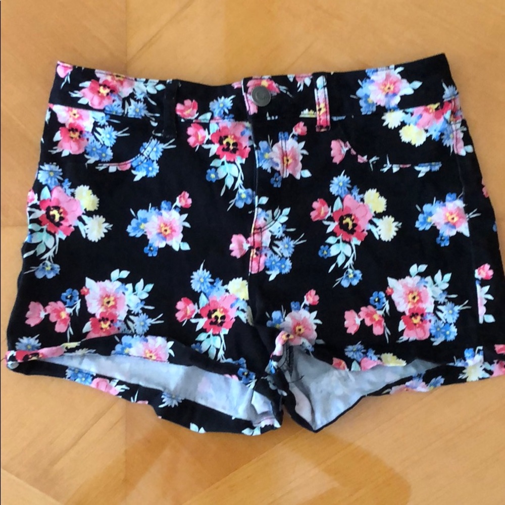Floral Jean Shorts